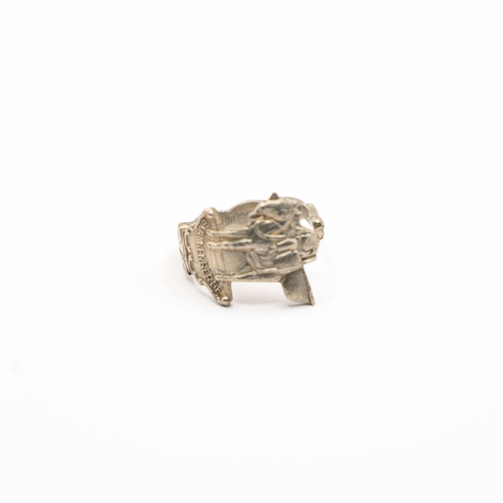 Bague artisanale en couvert recyclé Gemma