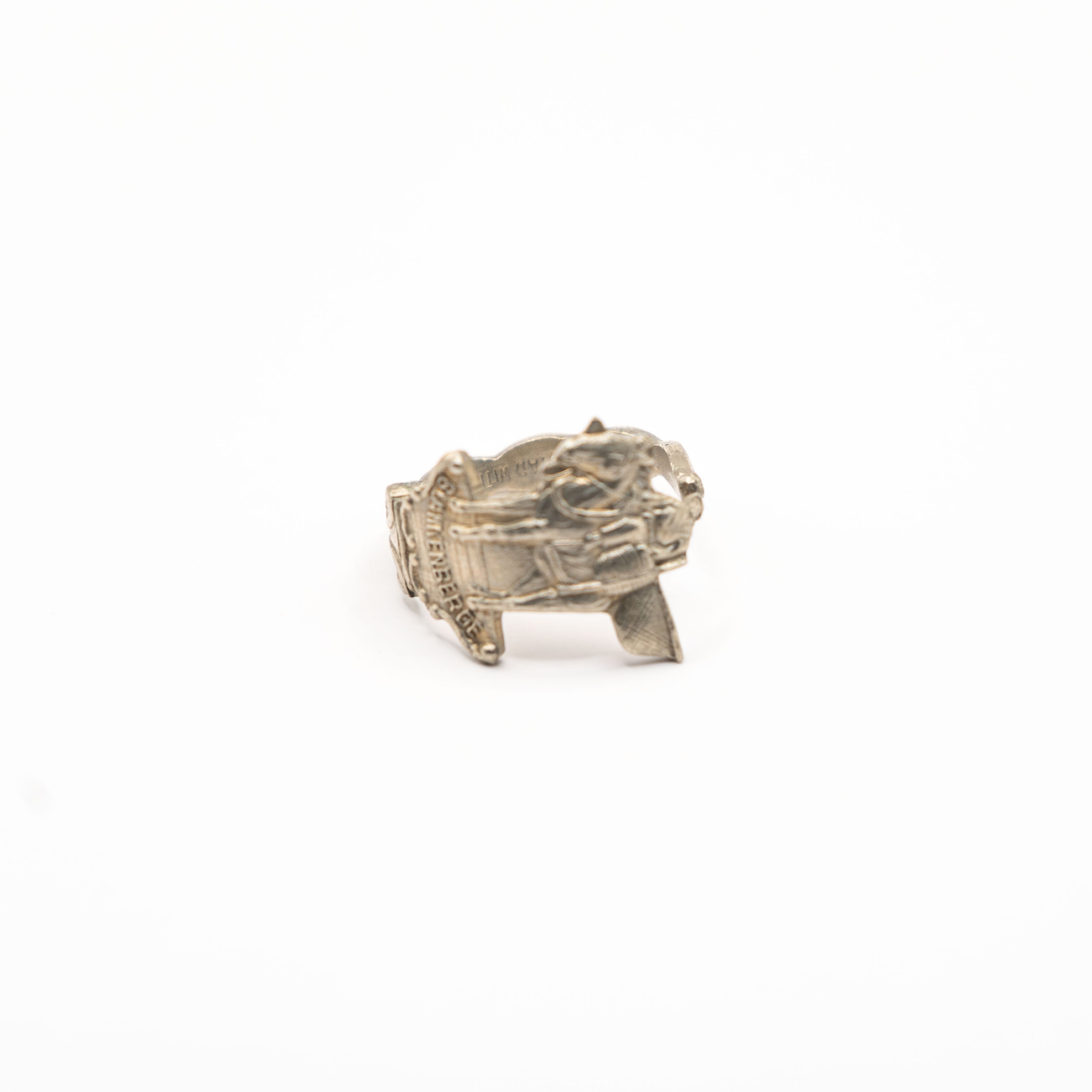 Bague artisanale en couvert recyclé Gemma
