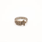 Bague artisanale en couvert recyclé Gemma
