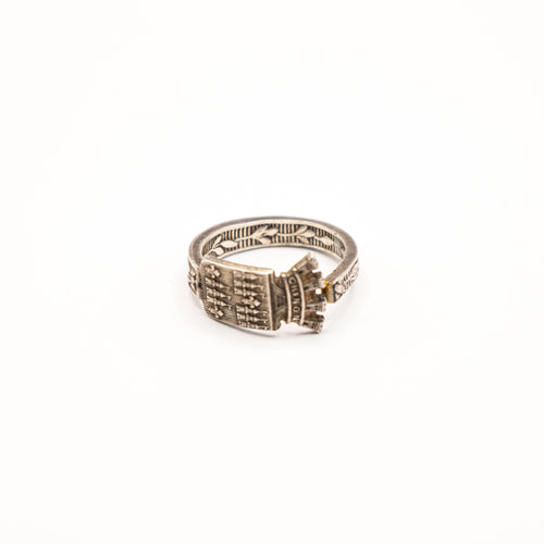 Bague artisanale en couvert recyclé Gemma
