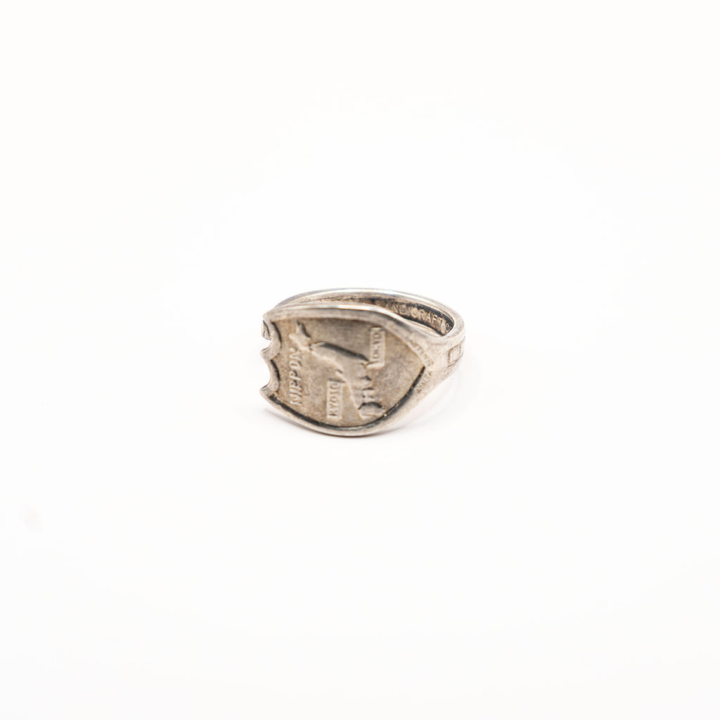 Bague artisanale en couvert recyclé Gemma