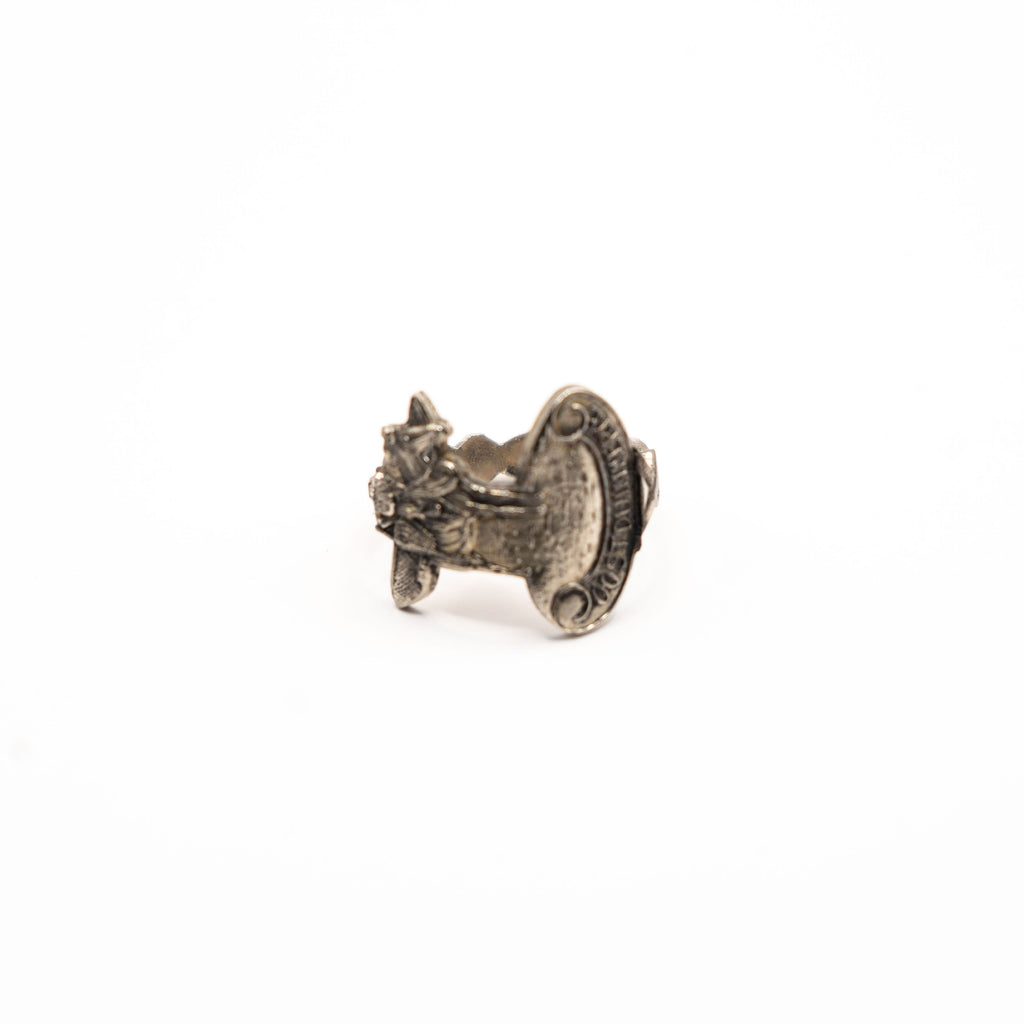 Bague artisanale en couvert recyclé Gemma